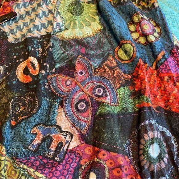 Desigual Colorful Print Retro Boho Dress Medium - Picture 10 of 14
